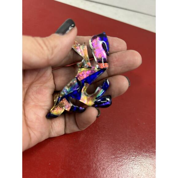 Vintage Artsy Pin Brooch & Earrings‎ Blues Abstract - Picture 6 of 9